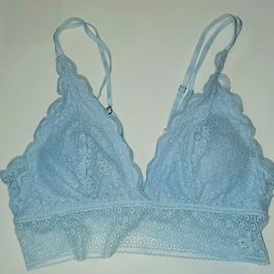 Aerie Light Blue Lace Bralette